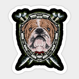 Angry Bulldog Sticker